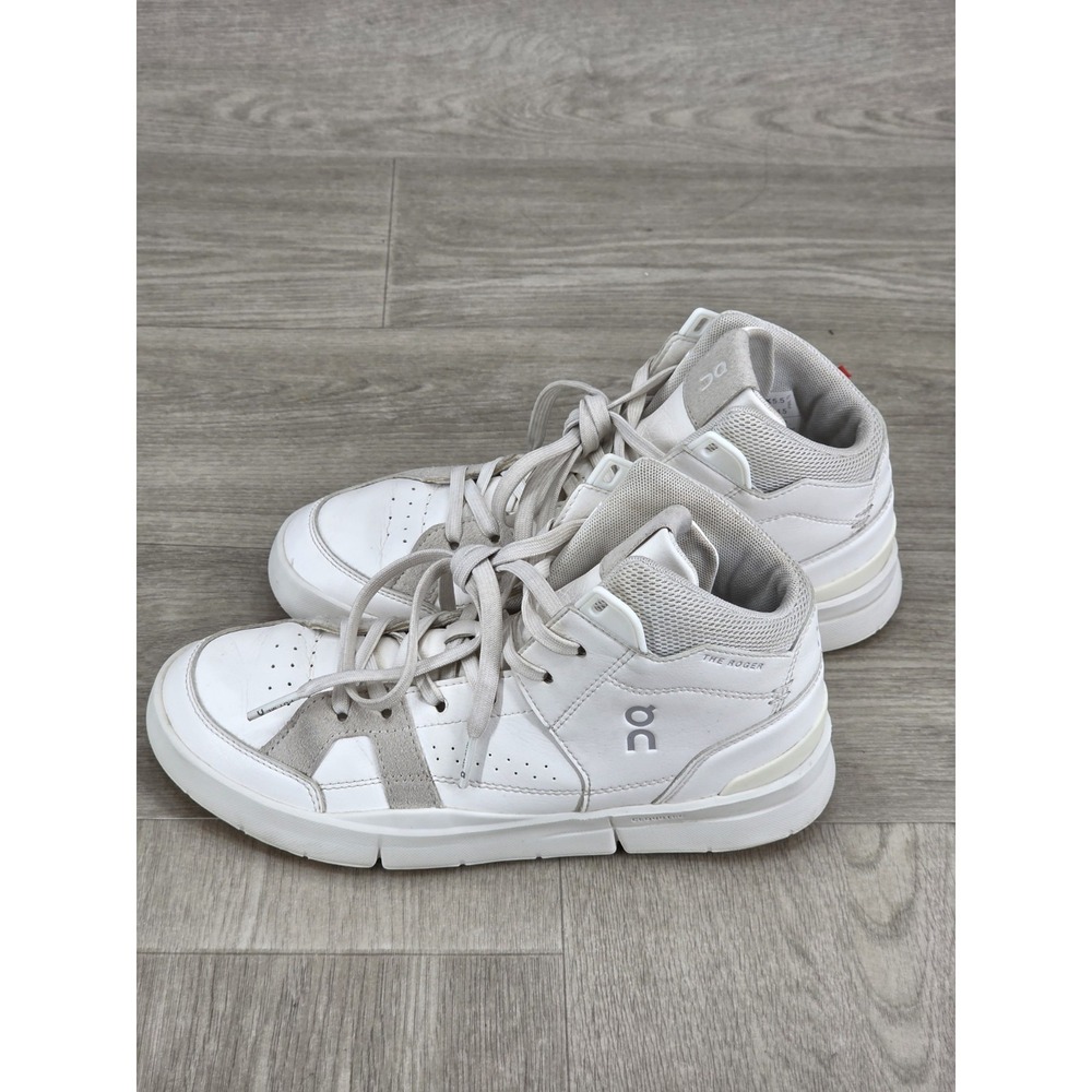 On The Roger Clubhouse Mid Sneaker Shoes Women's Size 7.5 Cloud White High Top